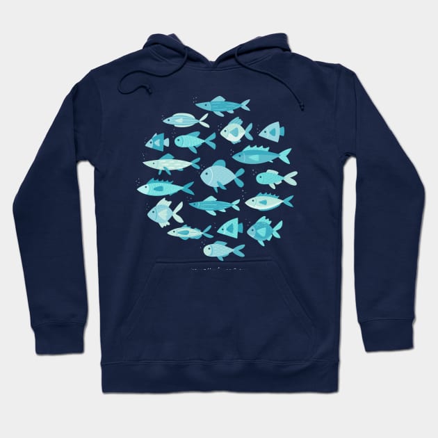 Fish school Hoodie by King Tiger